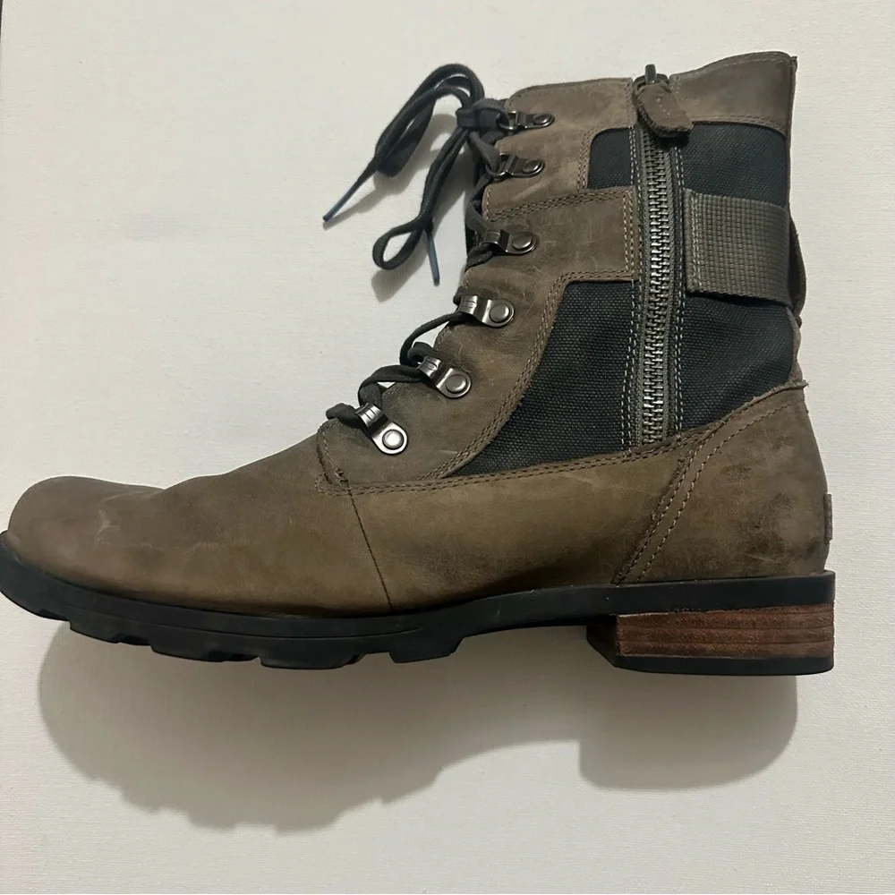 Sorel Women's Emelie Conquest Boot Light & Heavy Rain Waterproof Quarry Sz 10 - Picture 7 of 13